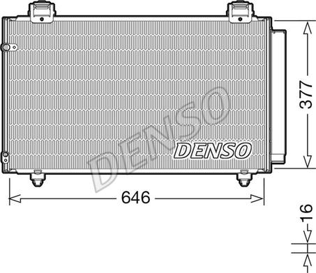 Denso DCN50043 - Kondensators, Gaisa kond. sistēma autodraugiem.lv