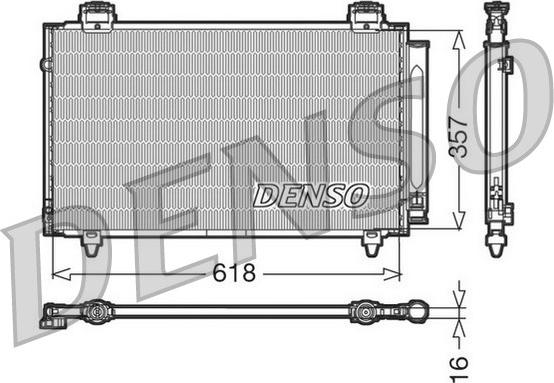 Denso DCN50004 - Kondensators, Gaisa kond. sistēma autodraugiem.lv