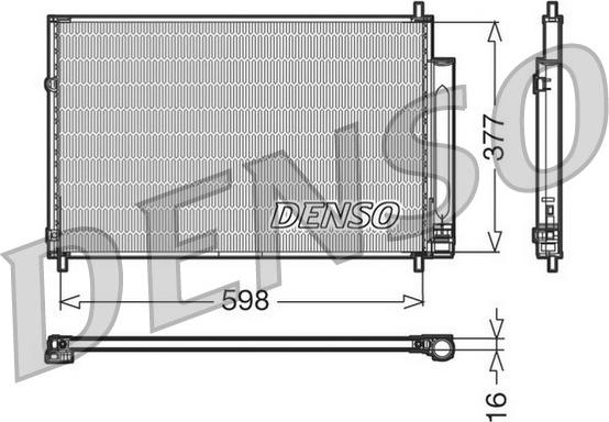 Denso DCN50006 - Kondensators, Gaisa kond. sistēma autodraugiem.lv