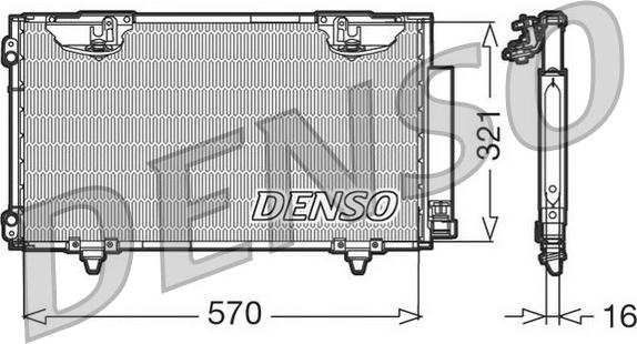 Denso DCN50010 - Kondensators, Gaisa kond. sistēma autodraugiem.lv