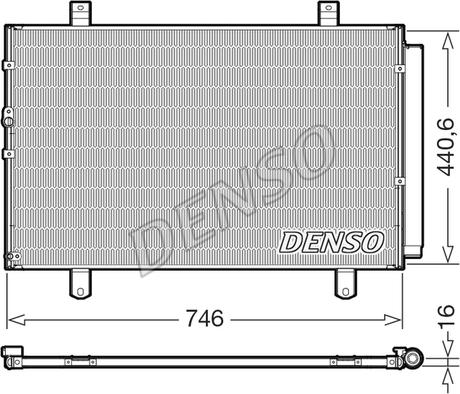 Denso DCN50127 - Kondensators, Gaisa kond. sistēma autodraugiem.lv