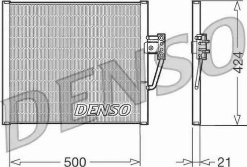 Denso DCN05005 - Kondensators, Gaisa kond. sistēma autodraugiem.lv
