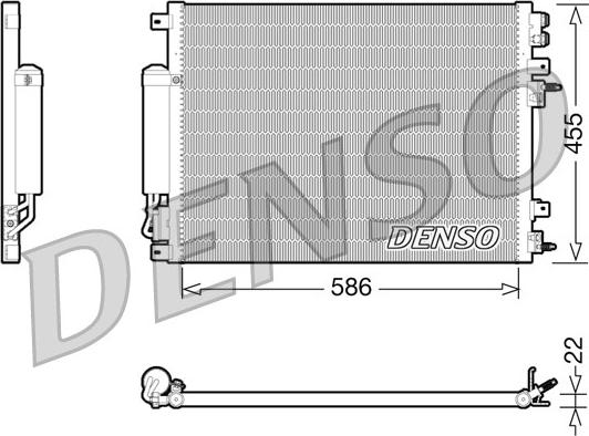 Denso DCN06001 - Kondensators, Gaisa kond. sistēma autodraugiem.lv