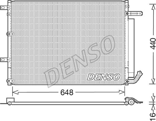 Denso DCN06018 - Kondensators, Gaisa kond. sistēma autodraugiem.lv