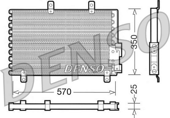 Denso DCN01001 - Kondensators, Gaisa kond. sistēma autodraugiem.lv