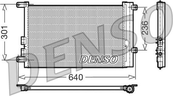 Denso DCN01016 - Kondensators, Gaisa kond. sistēma autodraugiem.lv