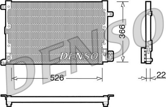 Denso DCN01020 - Kondensators, Gaisa kond. sistēma autodraugiem.lv