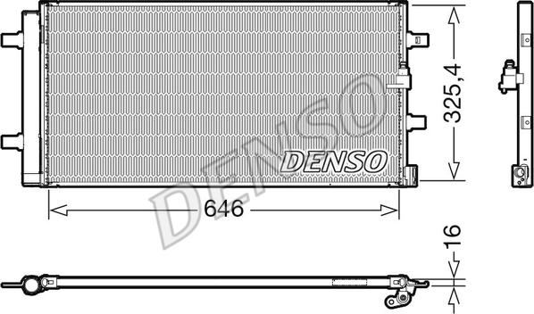 Denso DCN02041 - Kondensators, Gaisa kond. sistēma autodraugiem.lv