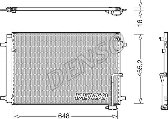 Denso DCN02042 - Kondensators, Gaisa kond. sistēma autodraugiem.lv