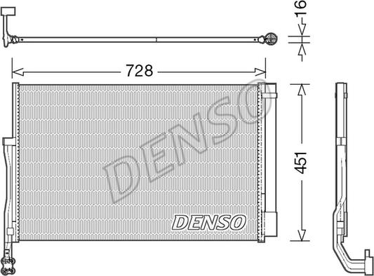 Denso DCN02007 - Kondensators, Gaisa kond. sistēma autodraugiem.lv