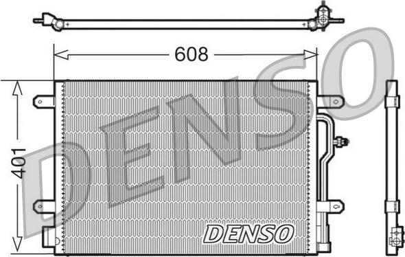 Denso DCN02011 - Kondensators, Gaisa kond. sistēma autodraugiem.lv