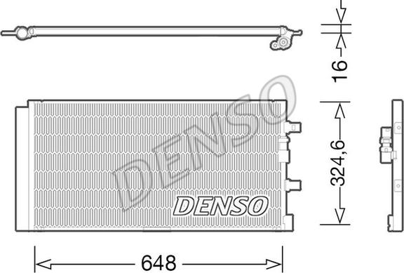 Denso DCN02024 - Kondensators, Gaisa kond. sistēma autodraugiem.lv