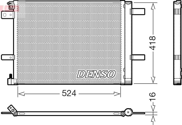 Denso DCN07062 - Kondensators, Gaisa kond. sistēma autodraugiem.lv