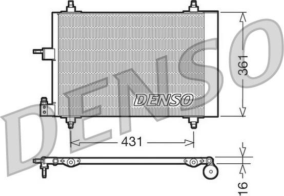 Denso DCN07009 - Kondensators, Gaisa kond. sistēma autodraugiem.lv