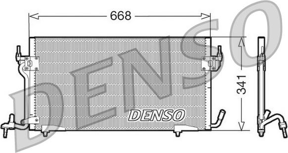 Denso DCN07010 - Kondensators, Gaisa kond. sistēma autodraugiem.lv
