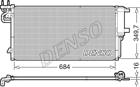 Denso DCN10045 - Kondensators, Gaisa kond. sistēma autodraugiem.lv