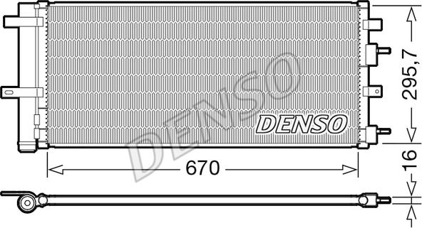 Denso DCN10053 - Kondensators, Gaisa kond. sistēma autodraugiem.lv