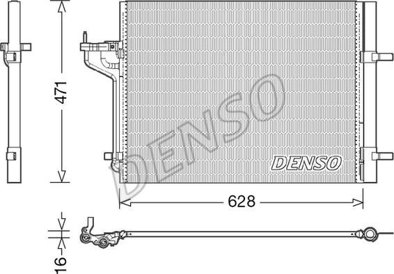 Denso DCN10029 - Kondensators, Gaisa kond. sistēma autodraugiem.lv