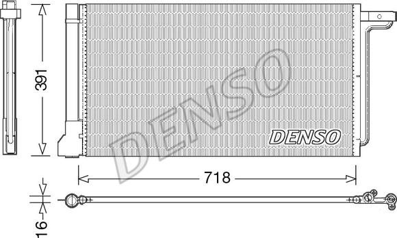 Denso DCN10028 - Kondensators, Gaisa kond. sistēma autodraugiem.lv