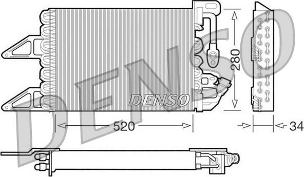 Denso DCN13012 - Kondensators, Gaisa kond. sistēma autodraugiem.lv