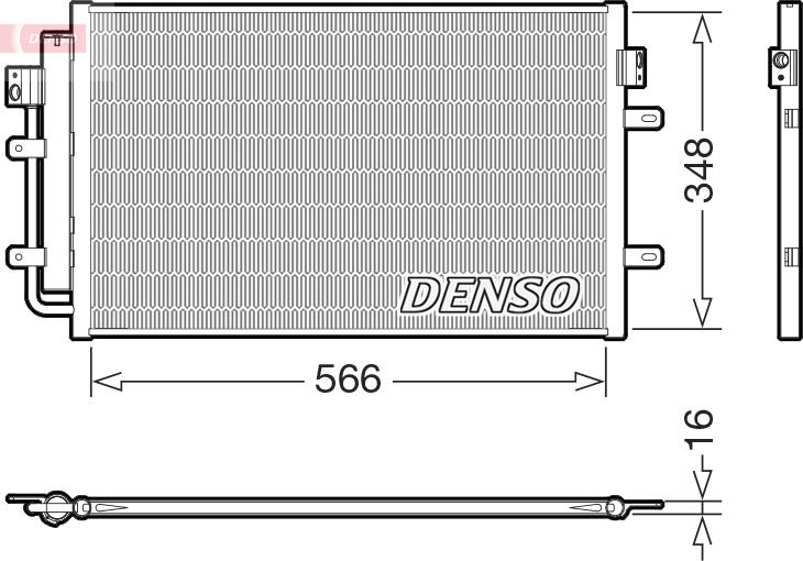 Denso DCN12008 - Kondensators, Gaisa kond. sistēma autodraugiem.lv