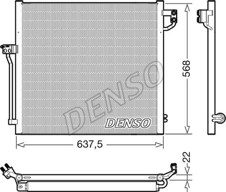 Denso DCN17058 - Kondensators, Gaisa kond. sistēma autodraugiem.lv