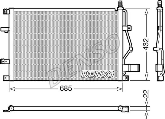 Denso DCN33013 - Kondensators, Gaisa kond. sistēma autodraugiem.lv