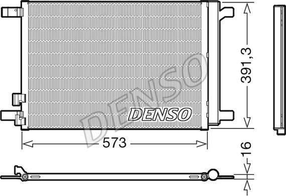 Denso DCN32066 - Kondensators, Gaisa kond. sistēma autodraugiem.lv