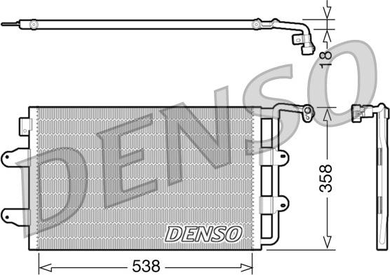 Denso DCN32026 - Kondensators, Gaisa kond. sistēma autodraugiem.lv