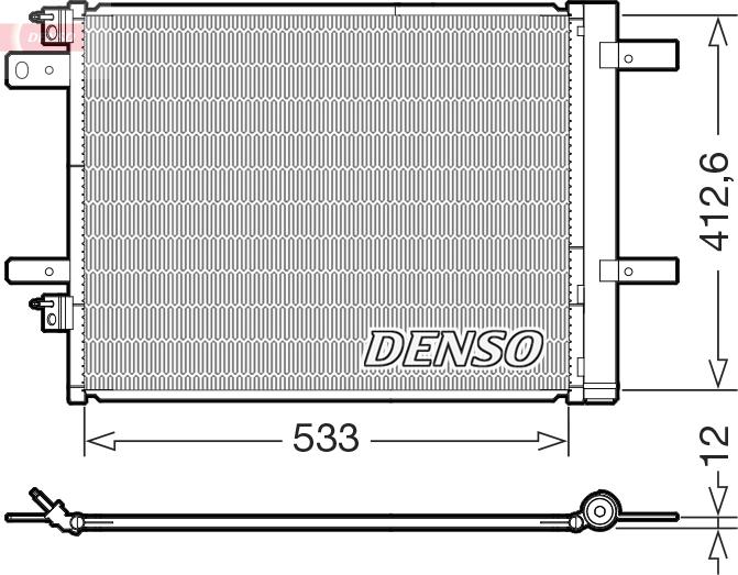 Denso DCN21036 - Kondensators, Gaisa kond. sistēma autodraugiem.lv