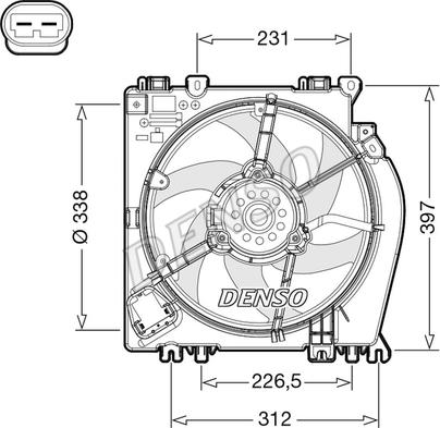 Denso DER46002 - Ventilators, Motora dzesēšanas sistēma autodraugiem.lv