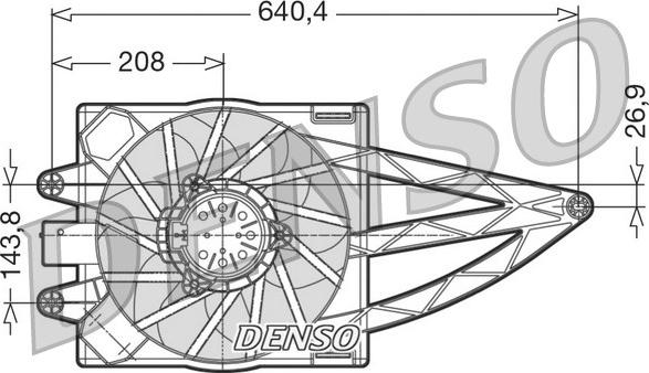 Denso DER09019 - Ventilators, Motora dzesēšanas sistēma autodraugiem.lv