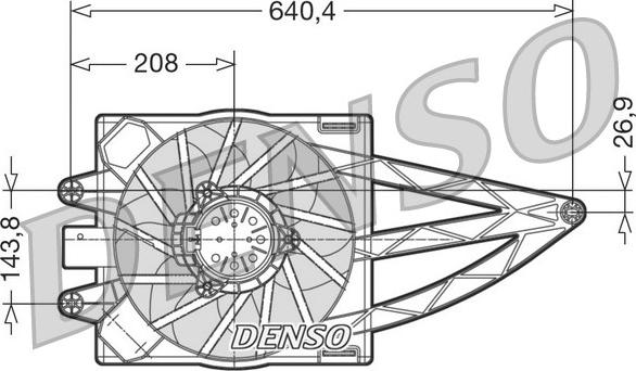 Denso DER09018 - Ventilators, Motora dzesēšanas sistēma autodraugiem.lv