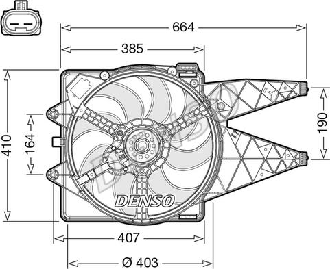 Denso DER09309 - Ventilators, Motora dzesēšanas sistēma autodraugiem.lv
