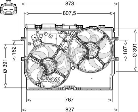 Denso DER09311 - Ventilators, Motora dzesēšanas sistēma autodraugiem.lv