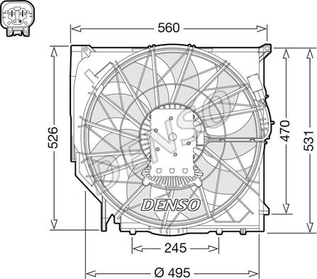 Denso DER05008 - Ventilators, Motora dzesēšanas sistēma autodraugiem.lv