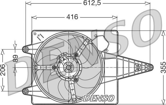 Denso DER01004 - Ventilators, Motora dzesēšanas sistēma autodraugiem.lv