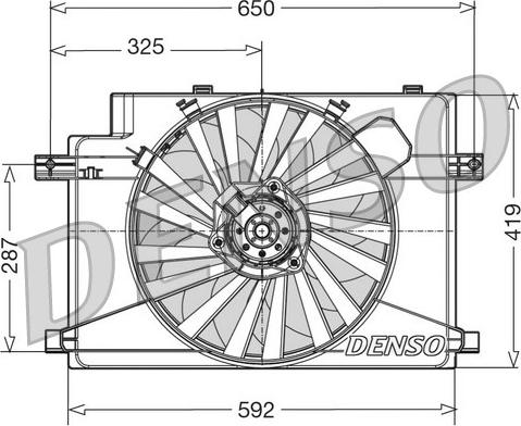 Denso DER01006 - Ventilators, Motora dzesēšanas sistēma autodraugiem.lv