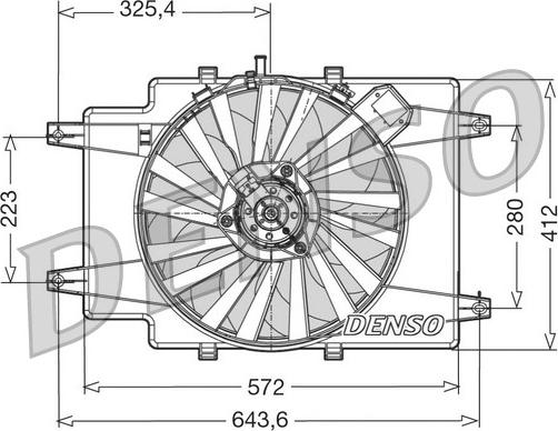 Denso DER01007 - Ventilators, Motora dzesēšanas sistēma autodraugiem.lv