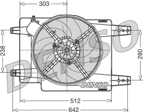 Denso DER01011 - Ventilators, Motora dzesēšanas sistēma autodraugiem.lv