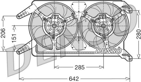 Denso DER01012 - Ventilators, Motora dzesēšanas sistēma autodraugiem.lv