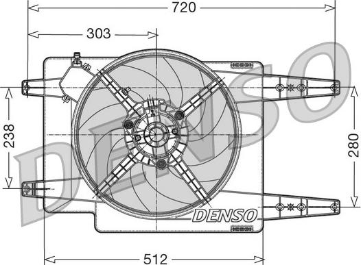 Denso DER01017 - Ventilators, Motora dzesēšanas sistēma autodraugiem.lv