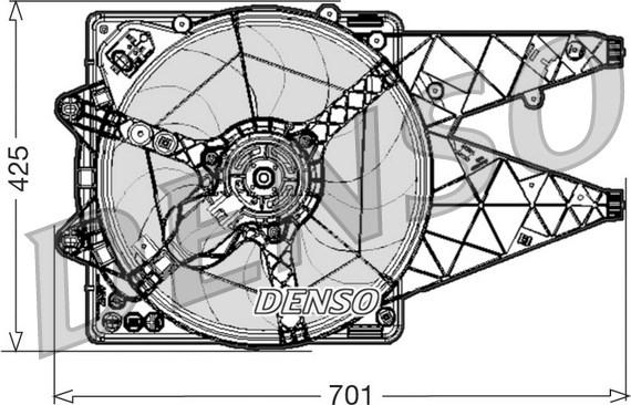 Denso DER01030 - Ventilators, Motora dzesēšanas sistēma autodraugiem.lv