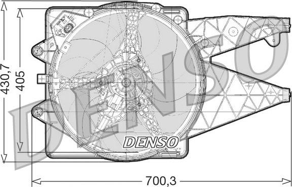 Denso DER01020 - Ventilators, Motora dzesēšanas sistēma autodraugiem.lv