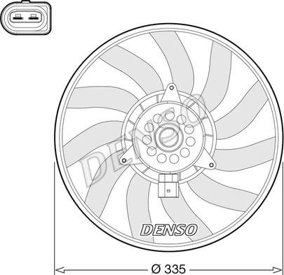 Denso DER02008 - Ventilators, Motora dzesēšanas sistēma autodraugiem.lv