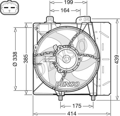 Denso DER07011 - Ventilators, Motora dzesēšanas sistēma autodraugiem.lv