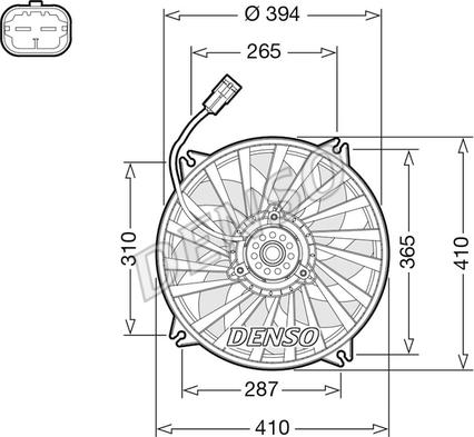 Denso DER07012 - Ventilators, Motora dzesēšanas sistēma autodraugiem.lv