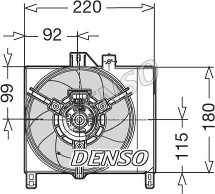 Denso DER16003 - Ventilators, Motora dzesēšanas sistēma autodraugiem.lv