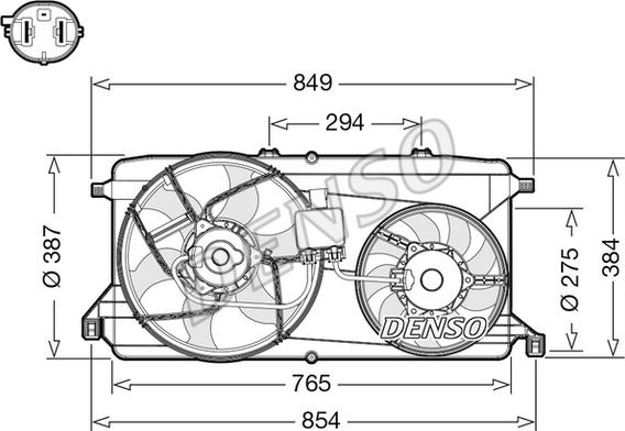 Denso DER10009 - Ventilators, Motora dzesēšanas sistēma autodraugiem.lv