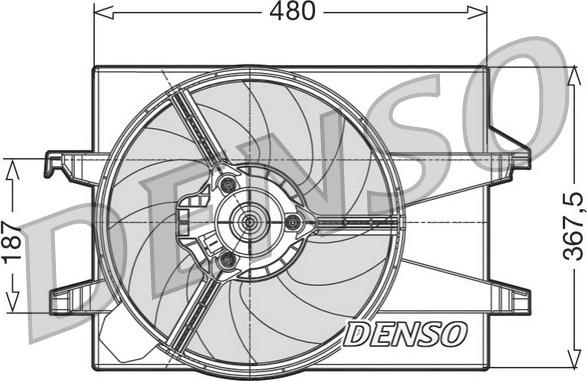 Denso DER10002 - Ventilators, Motora dzesēšanas sistēma autodraugiem.lv